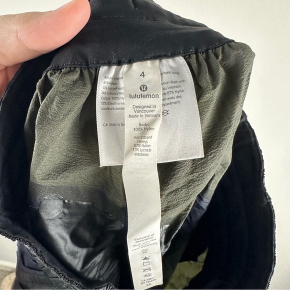 Lululemon Dark Blue Green Athletic Athleisure Lightweight Patch Game Shorts 4 - Picture 5 of 7